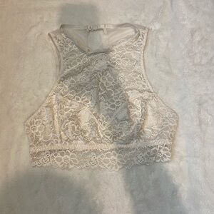 Victoria's Secret Lace Crop Top - Cream